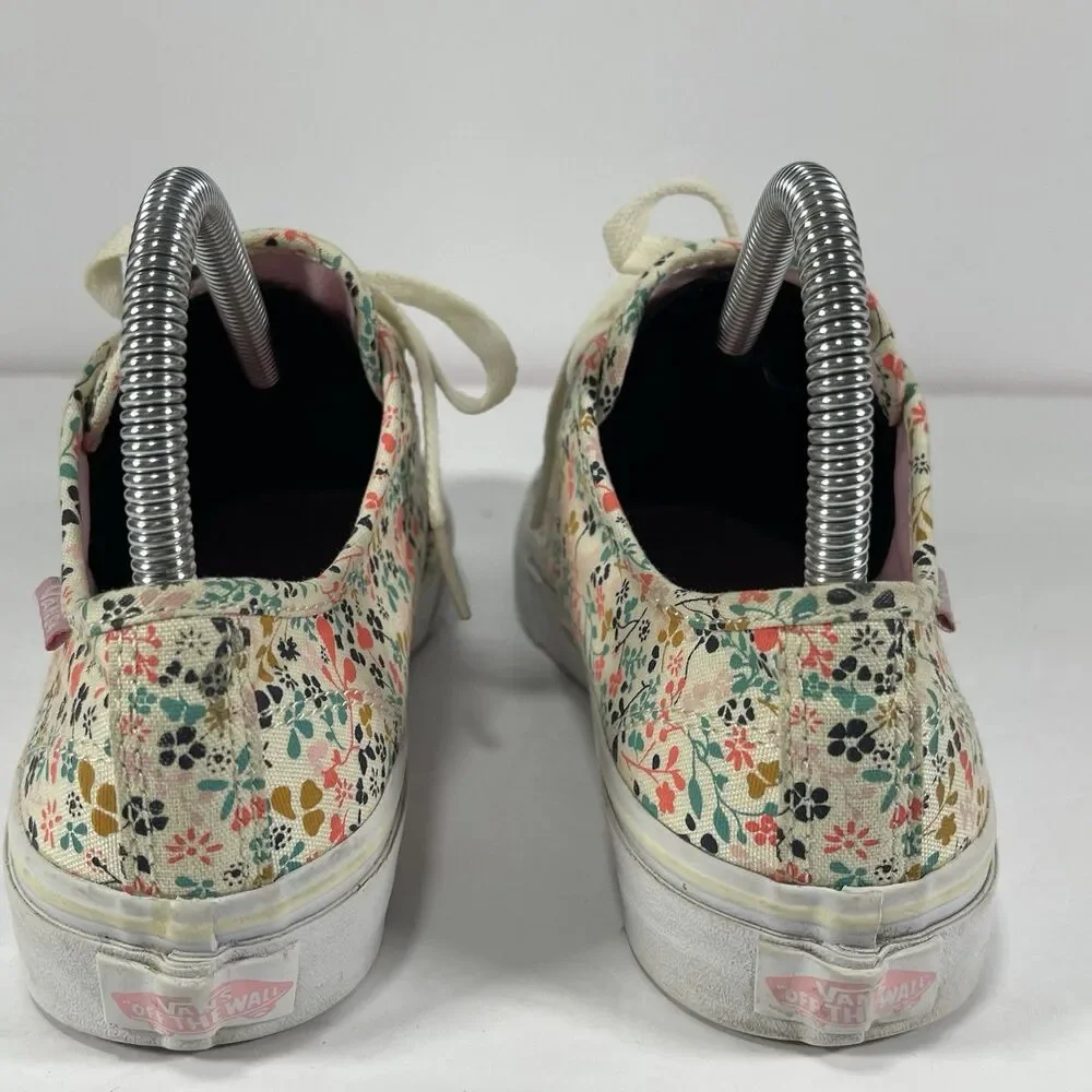 Rare Vans Floral Print Low Top Sneakers - Canvas Lace Up - EUC Size 6